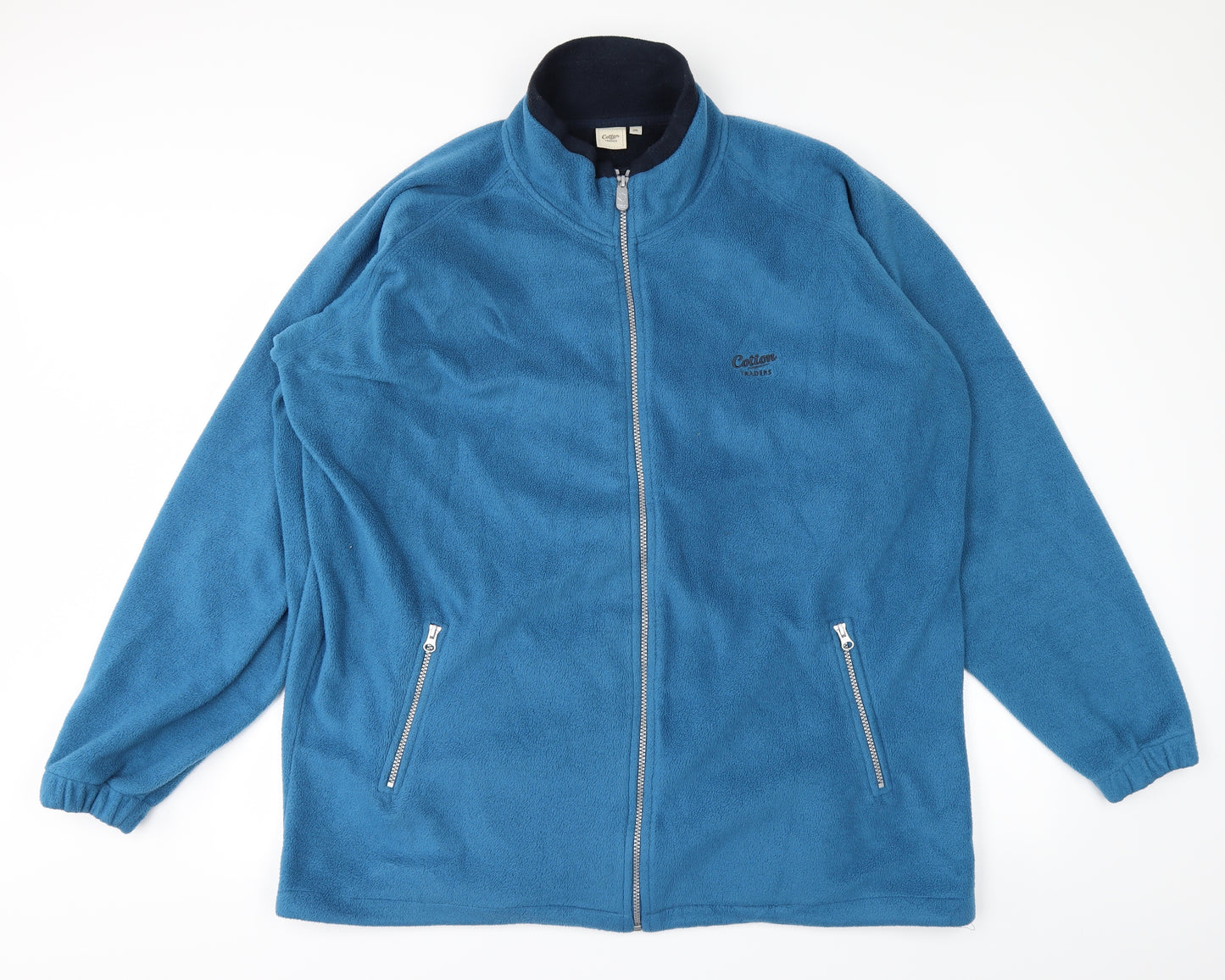 Cotton Mens Blue   Full Zip Jumper Size 2XL