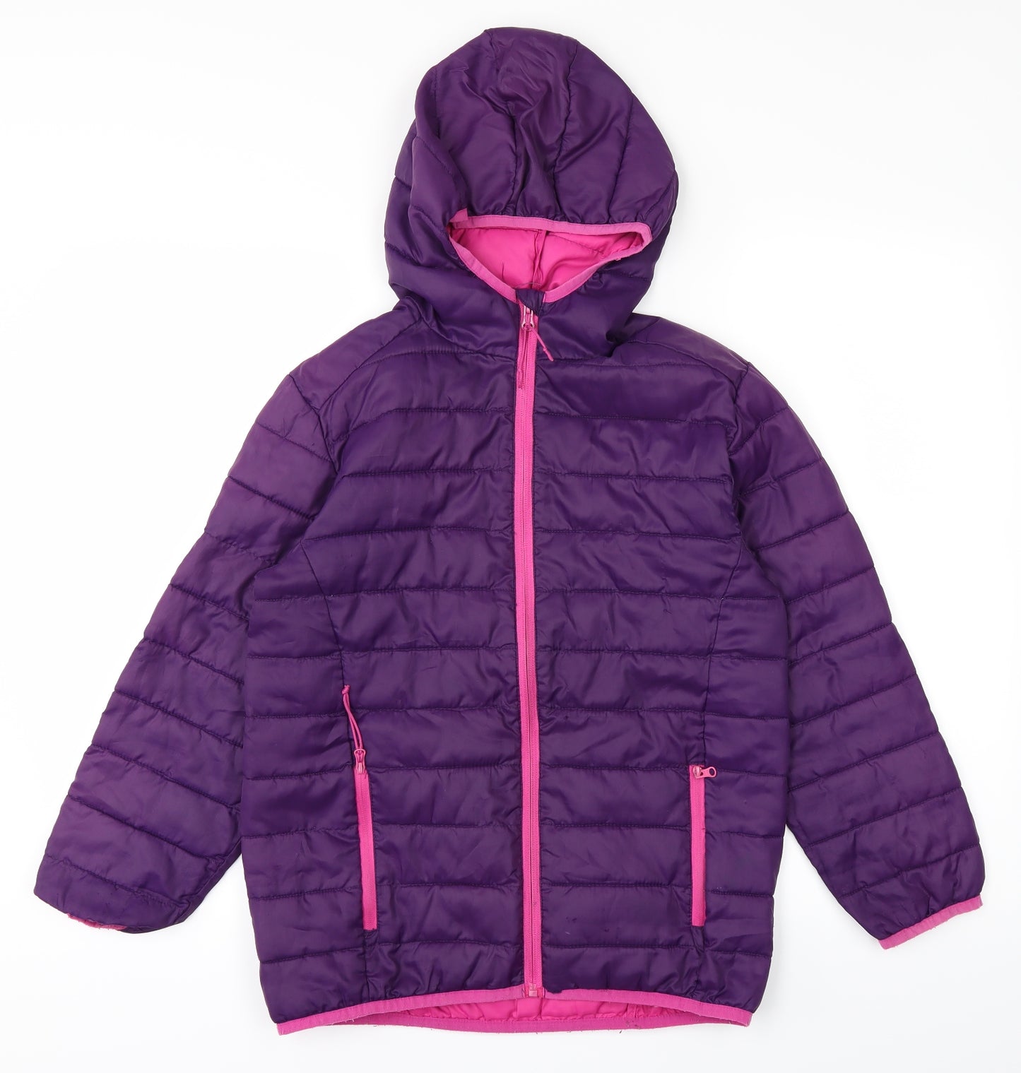 reedom trial Girls Purple   Puffer Jacket Coat Size 9-10 Years