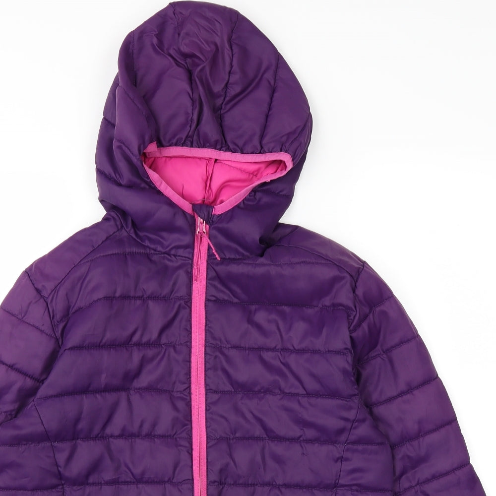 reedom trial Girls Purple   Puffer Jacket Coat Size 9-10 Years