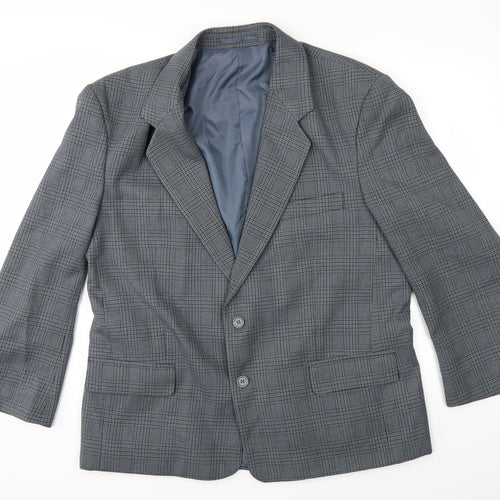 Classic Mens Green Check  Jacket Suit Jacket Size 42