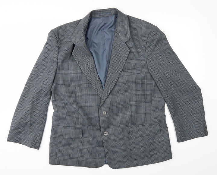 Classic Mens Green Check  Jacket Suit Jacket Size 42