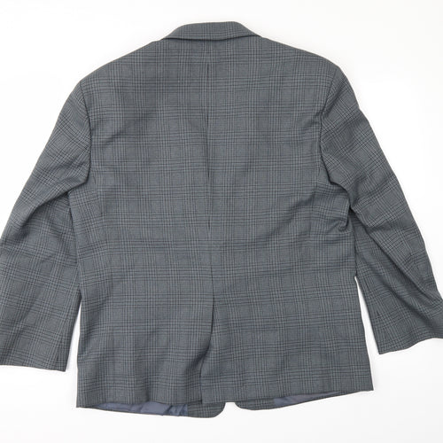 Classic Mens Green Check  Jacket Suit Jacket Size 42