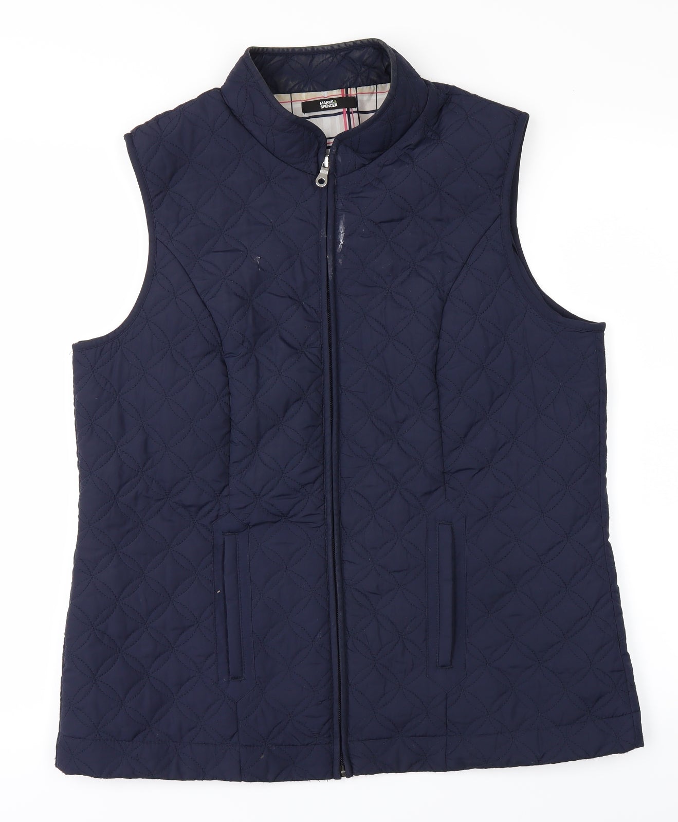 Marks and Spencer Womens Purple   Puffer Jacket Waistcoat Size 14