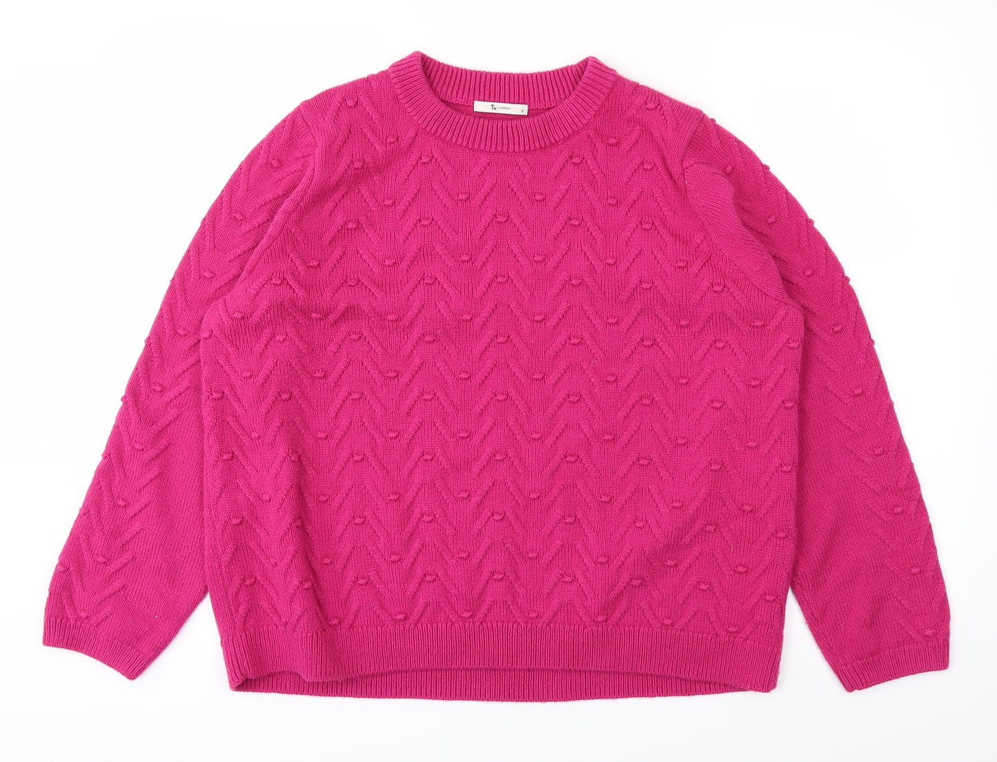 TU Womens Pink  Knit Pullover Jumper Size 18