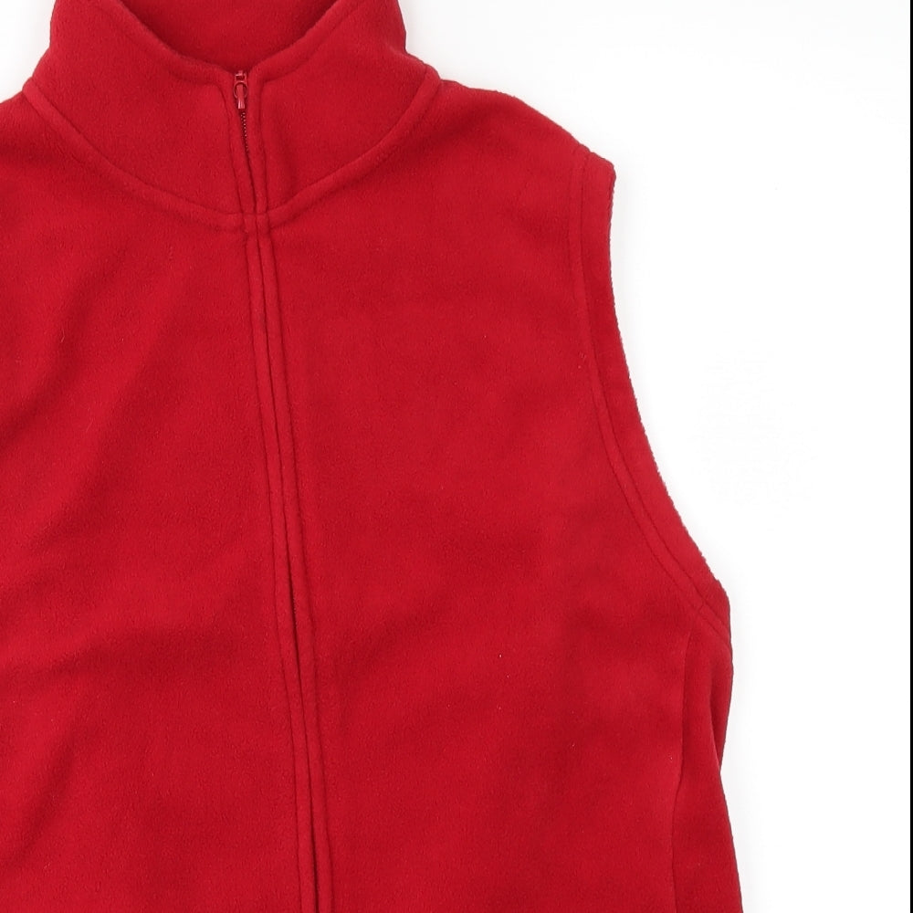 Isle Essentials Womens Red   Full Zip Jumper Size 18