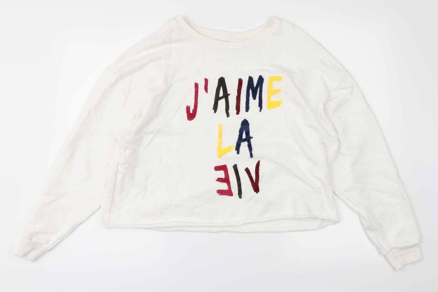 River Island Womens White   Pullover Jumper Size M