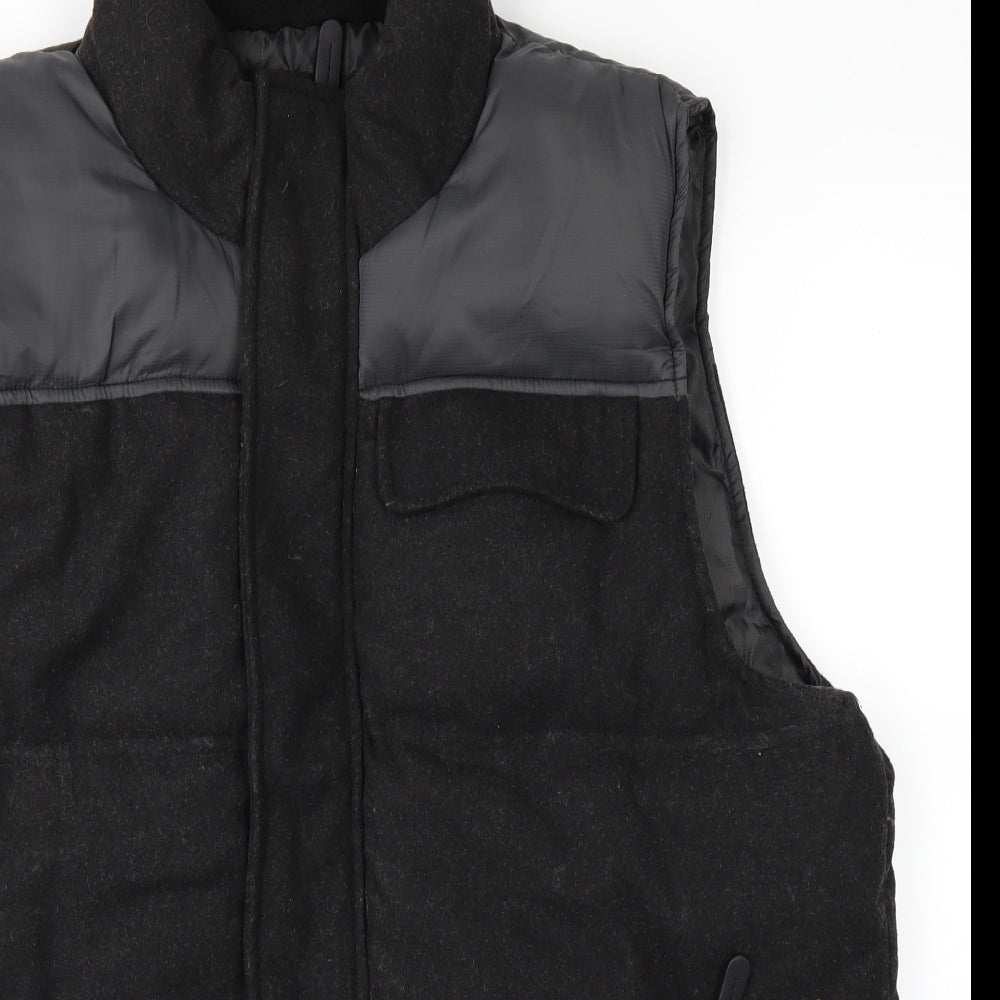 Hampton Mens Black   Puffer Jacket Waistcoat Size XL