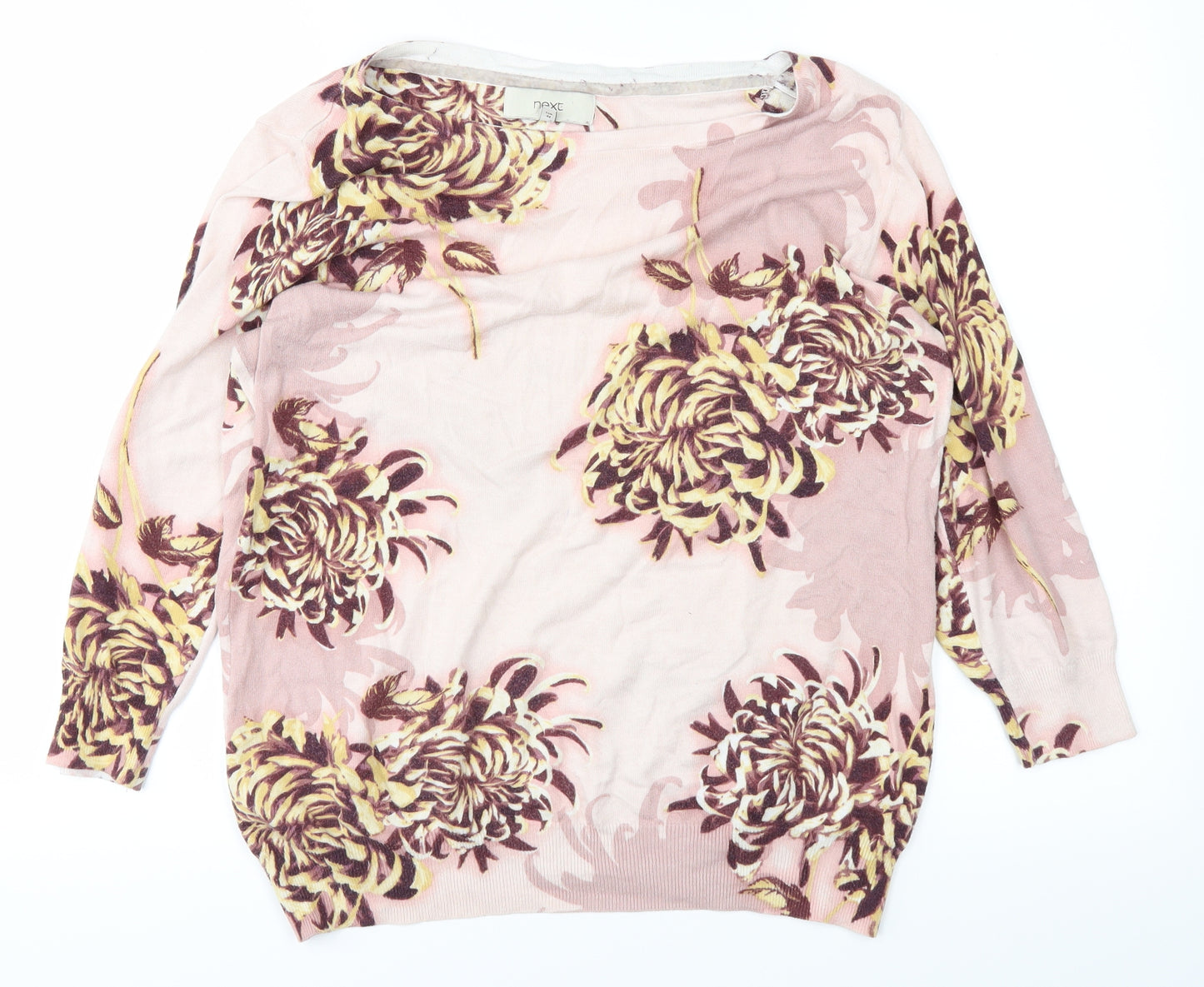 NEXT Womens Pink Floral  Basic T-Shirt Size 16