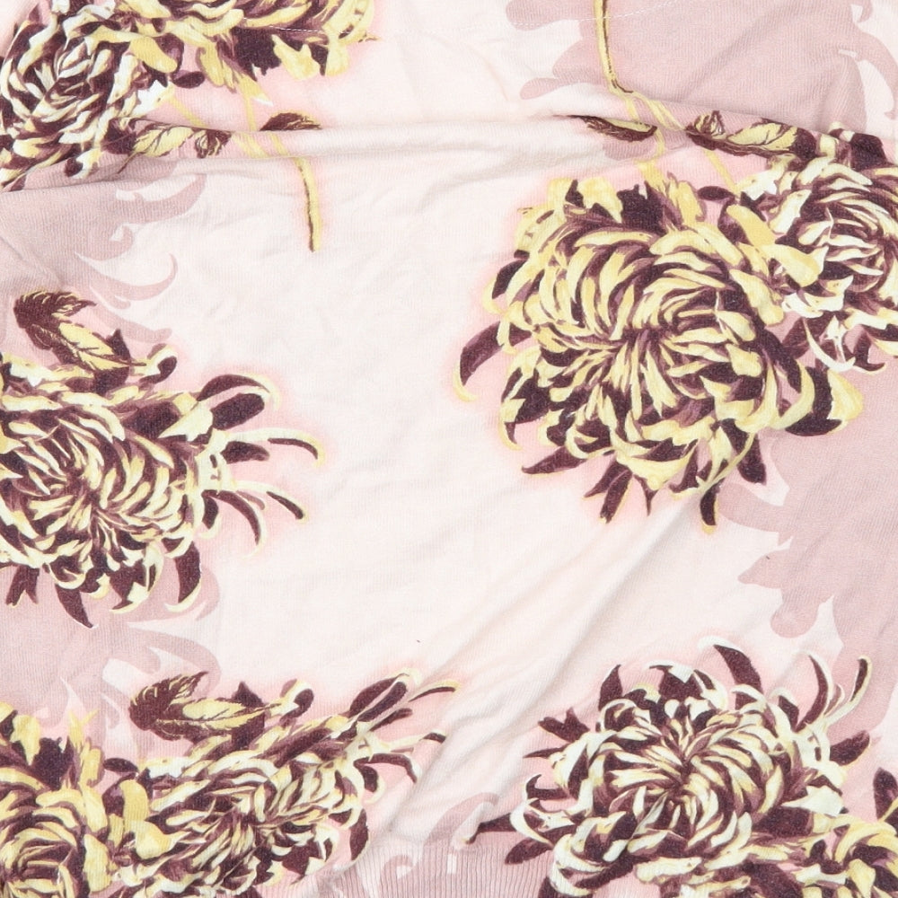 NEXT Womens Pink Floral  Basic T-Shirt Size 16
