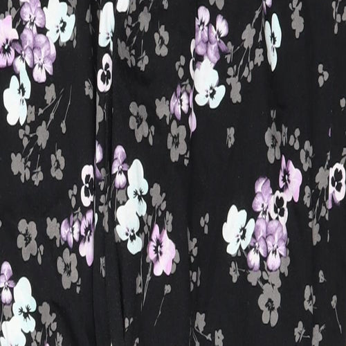 Redherring Womens Black Floral  Trousers  Size 10 L28 in