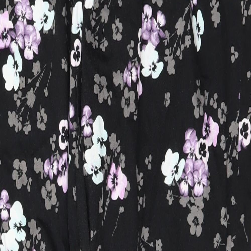Redherring Womens Black Floral  Trousers  Size 10 L28 in