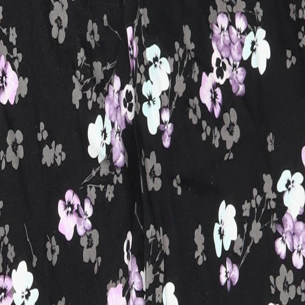 Redherring Womens Black Floral  Trousers  Size 10 L28 in