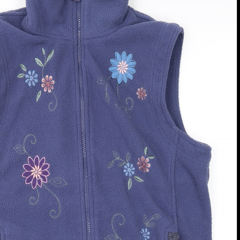 Preworn Womens Beige Floral  Full Zip Jumper Size 18