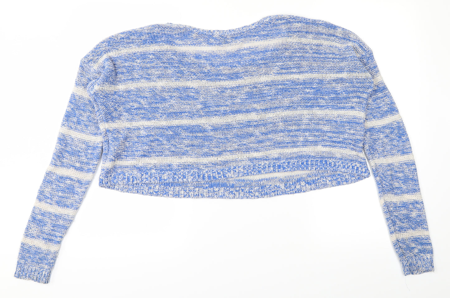 Gilly Hicks Womens Blue Striped Knit Pullover Jumper Size M