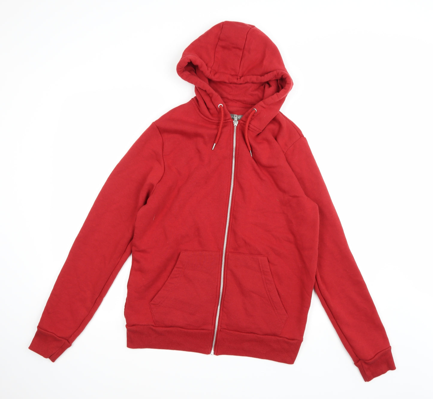 Primark Womens Red  Jersey Full Zip Hoodie Size M