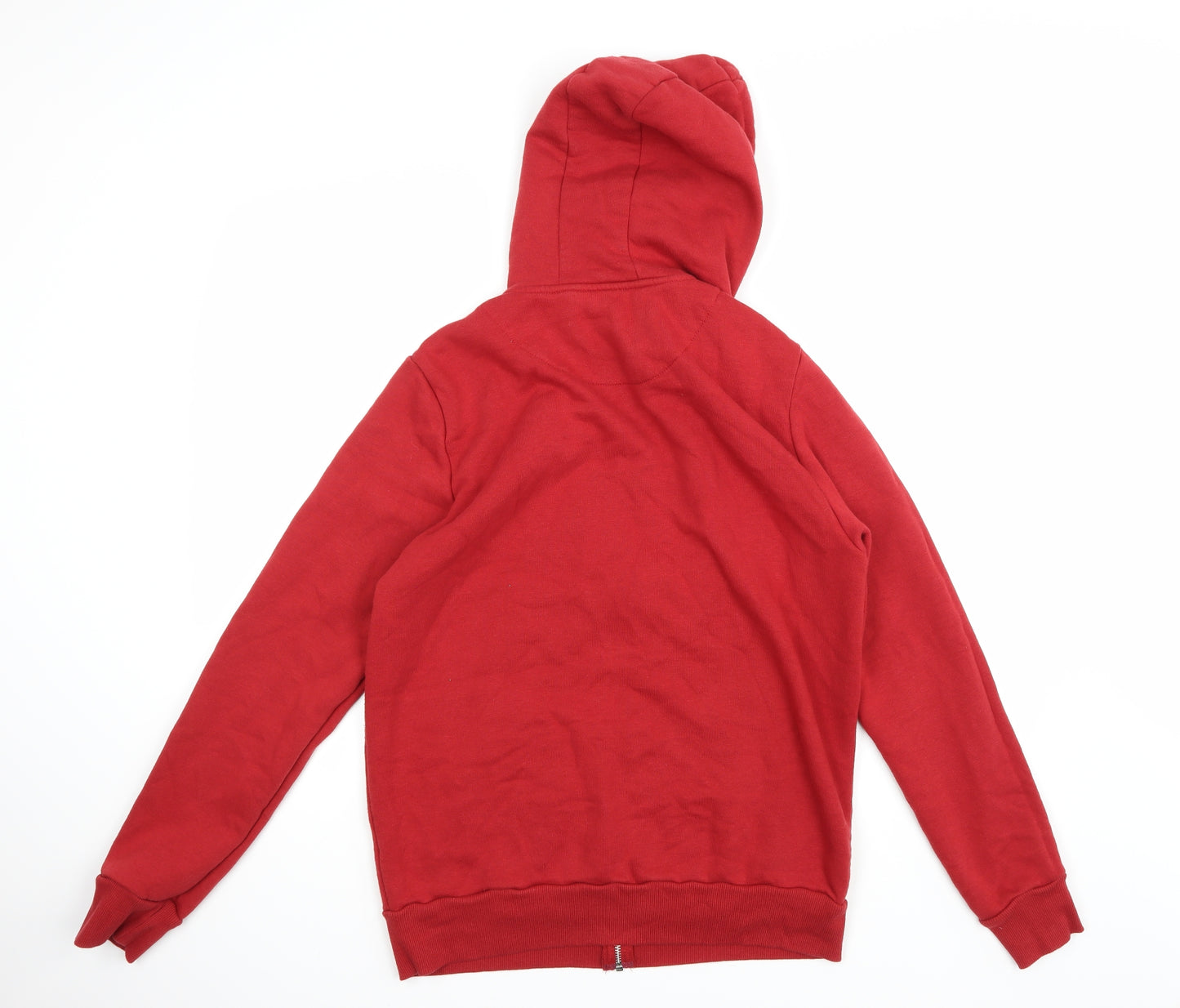 Primark Womens Red  Jersey Full Zip Hoodie Size M