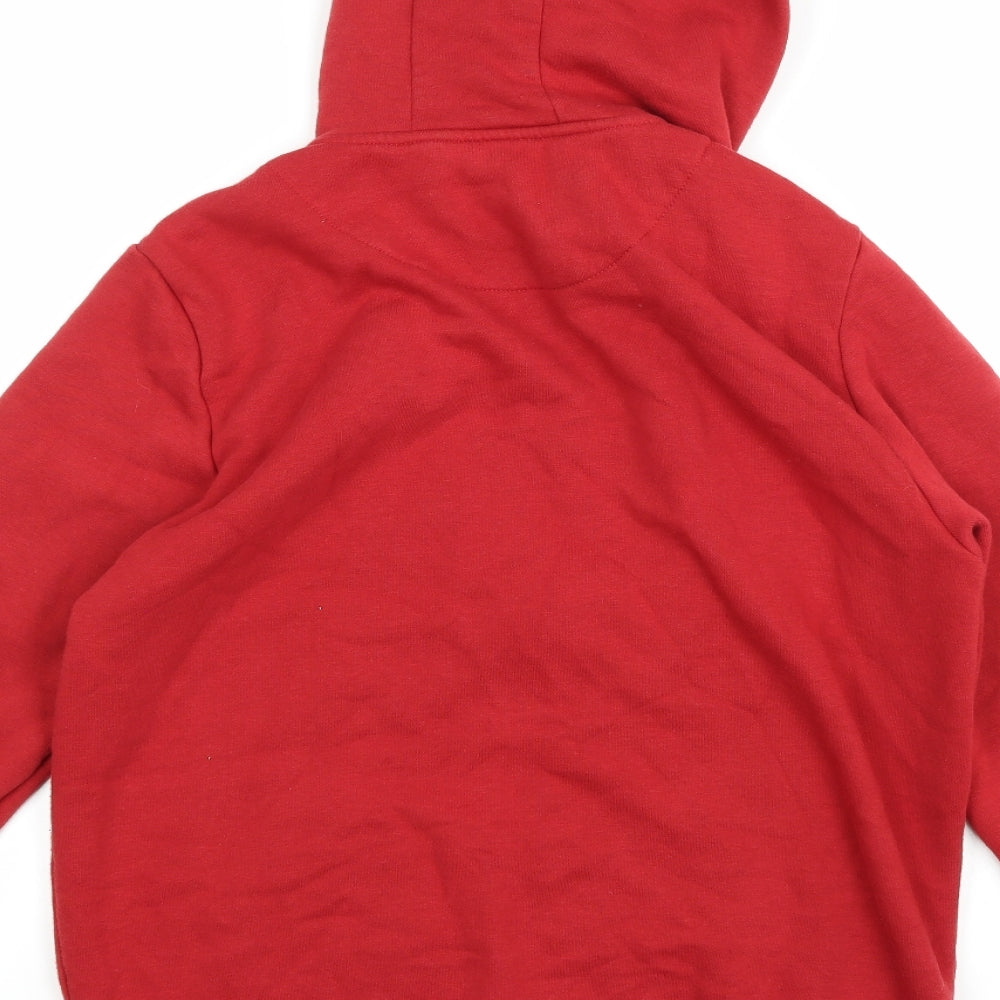 Primark Womens Red  Jersey Full Zip Hoodie Size M