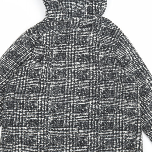 Preworn Womens Green Check Fleece Full Zip Hoodie Size S