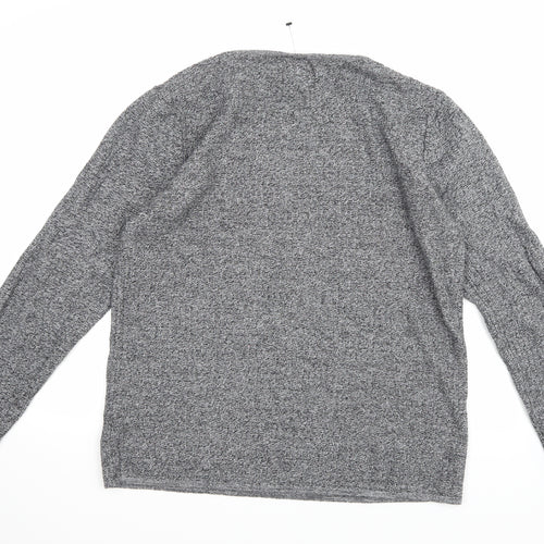 Topman Mens Grey  Knit Pullover Jumper Size L
