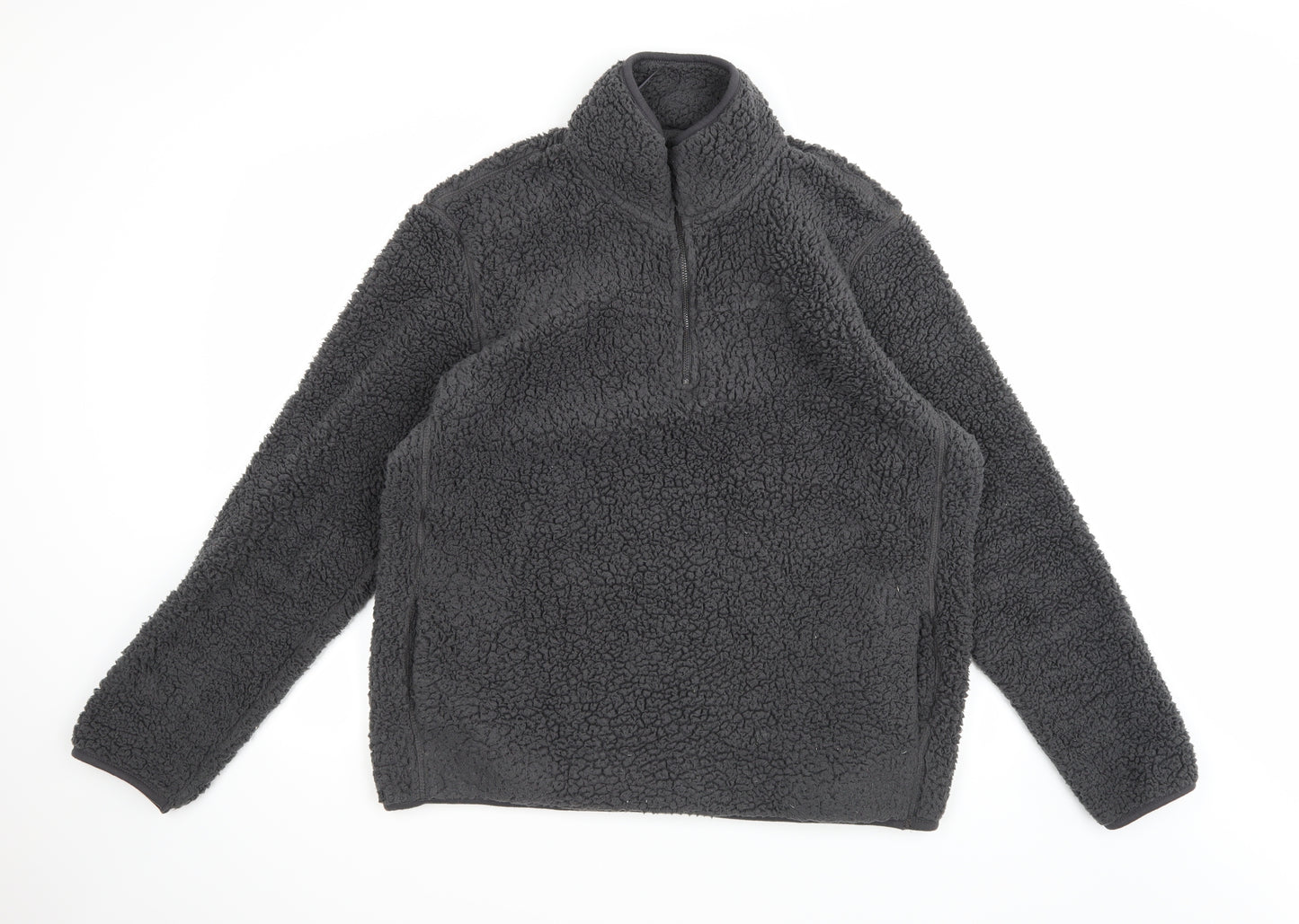 F&F Womens Grey  Fleece Top Pyjama Top Size L