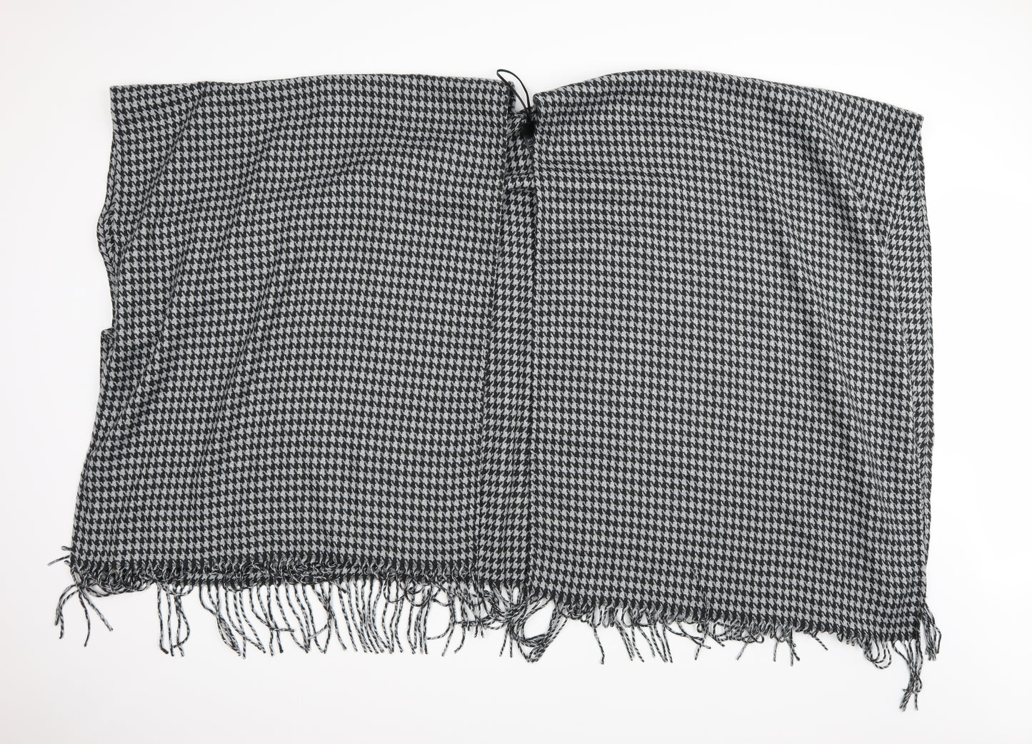Garfield & Marks Womens Grey Houndstooth Knit  Shawl/Wrap