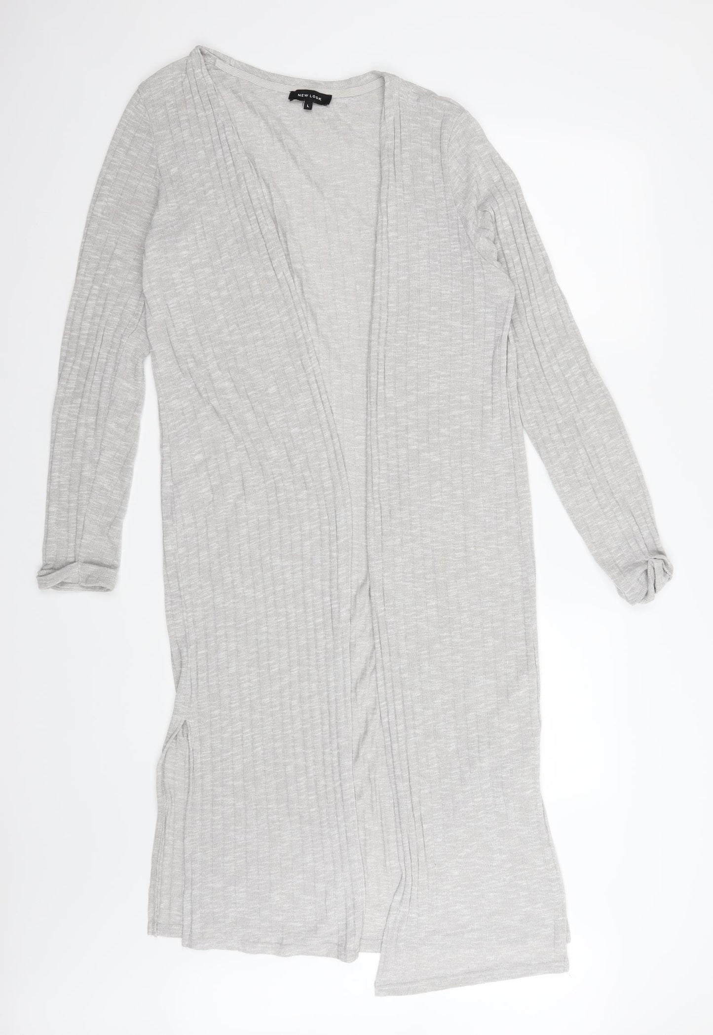 New Look Womens Grey  Knit Cardigan Jumper Size L