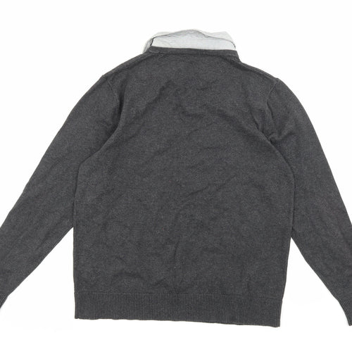 Jack Reid Mens Grey  Knit Pullover Jumper Size S