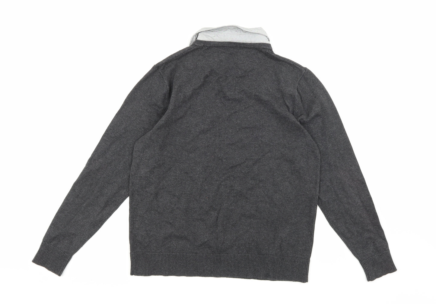 Jack Reid Mens Grey  Knit Pullover Jumper Size S