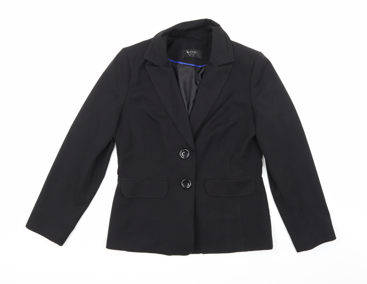 BHS Womens Black  Rayon Jacket Suit Jacket Size 12