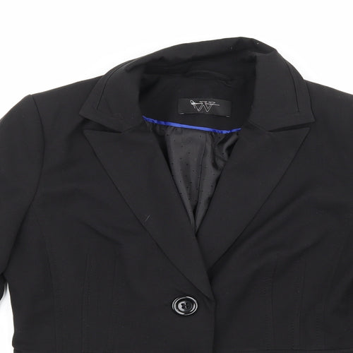 BHS Womens Black  Rayon Jacket Suit Jacket Size 12
