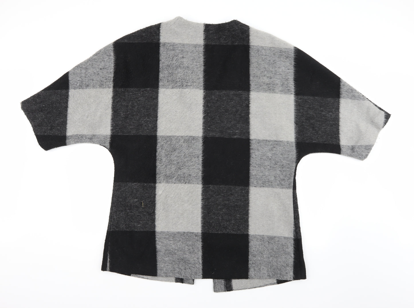Classic Womens Grey Check Knit Cardigan Jumper Size 14