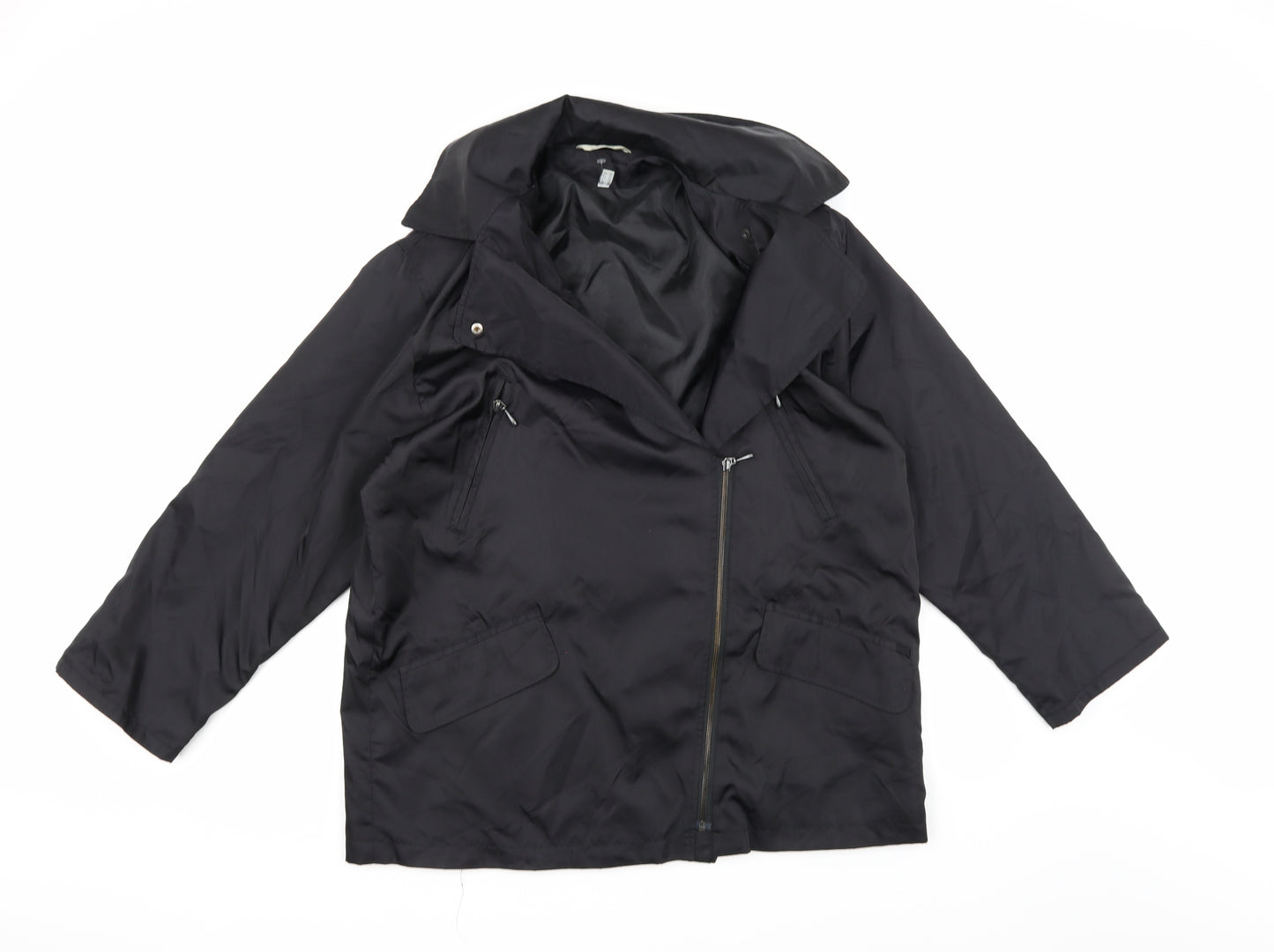 Preworn Womens Black   Overcoat Coat Size 10