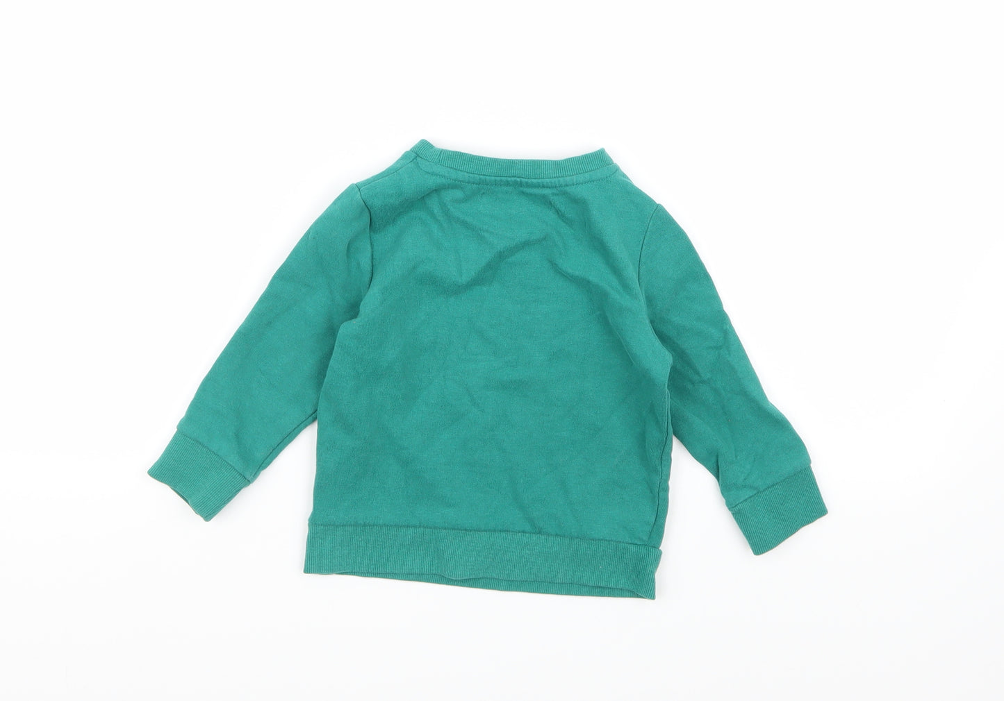 Minoti Baby Green  Jersey Pullover Jumper Size 18-24 Months
