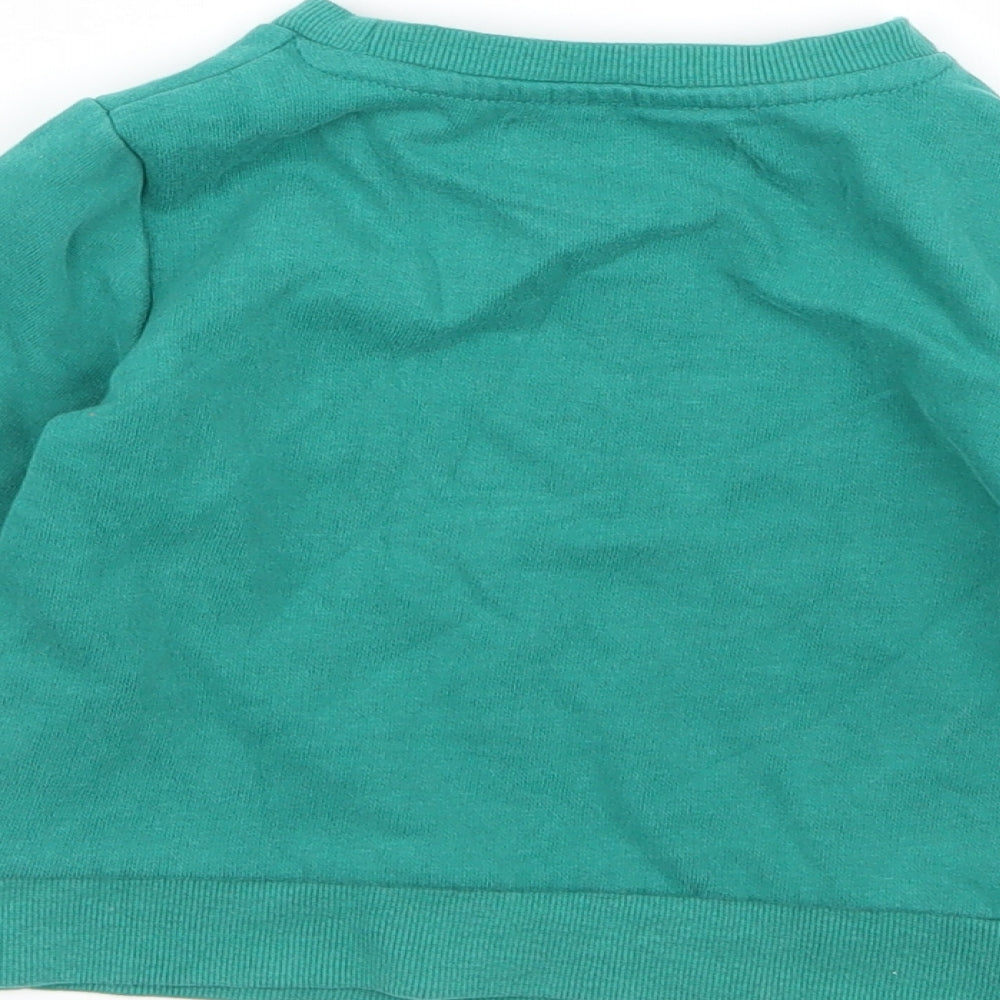 Minoti Baby Green  Jersey Pullover Jumper Size 18-24 Months