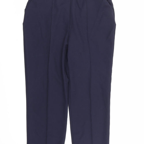 Papaya Womens Blue  Rayon Trousers  Size 12 L24 in
