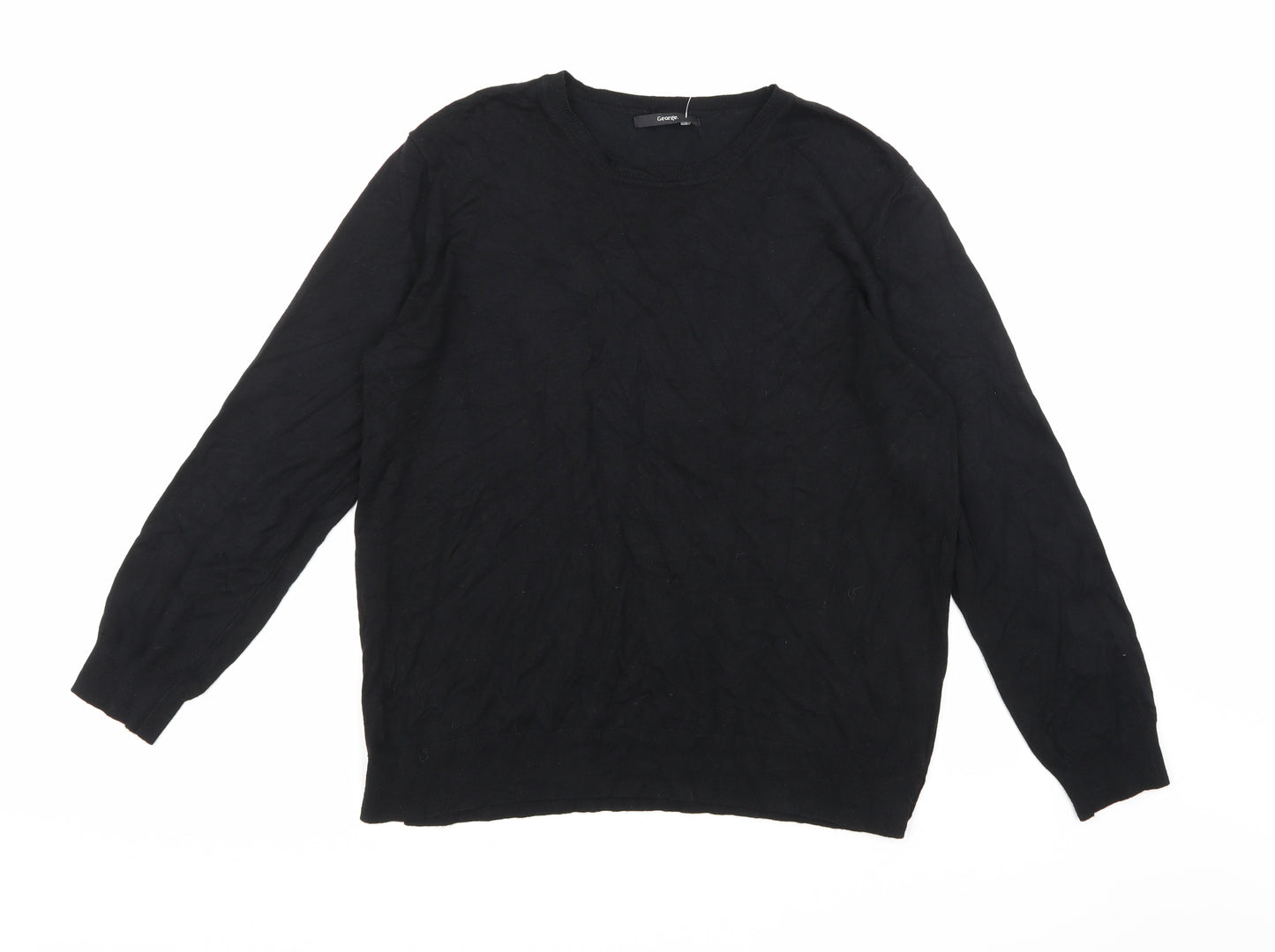 George Womens Black  Knit Pullover Jumper Size 18