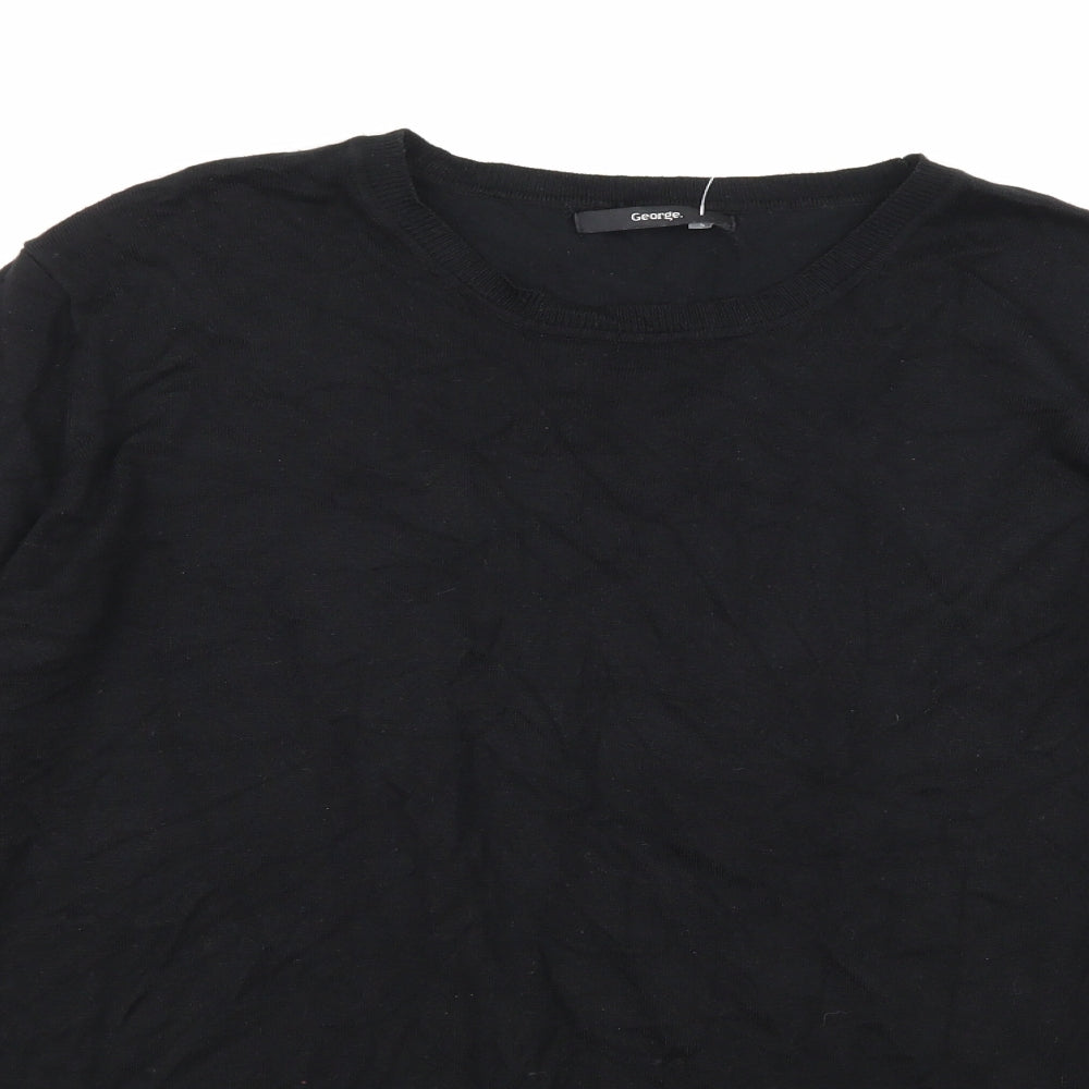 George Womens Black  Knit Pullover Jumper Size 18