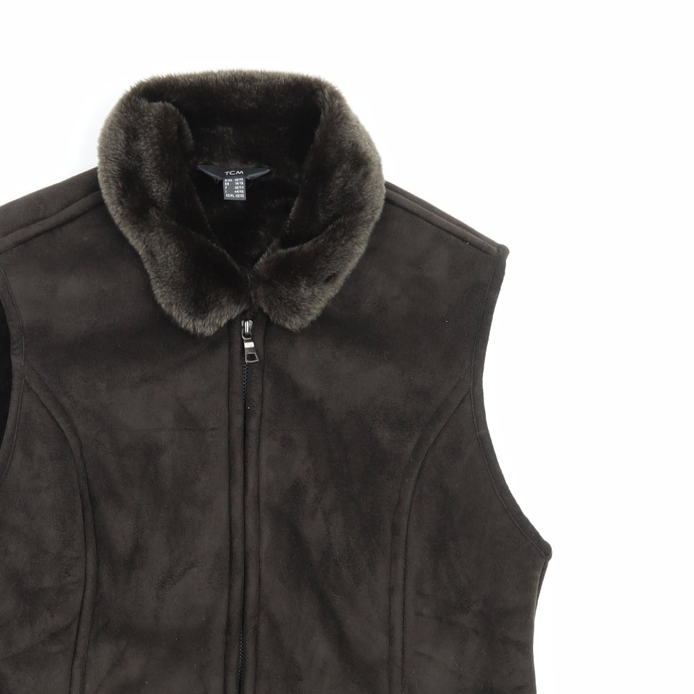 TCM Womens Brown   Gilet Coat Size 14