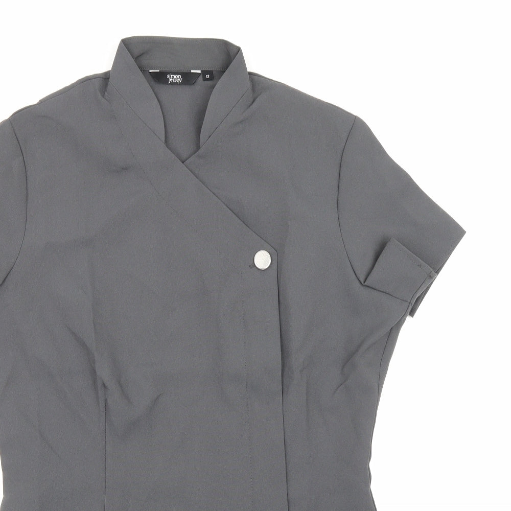 Simon Jersey Womens Grey   Tunic Blouse Size 12