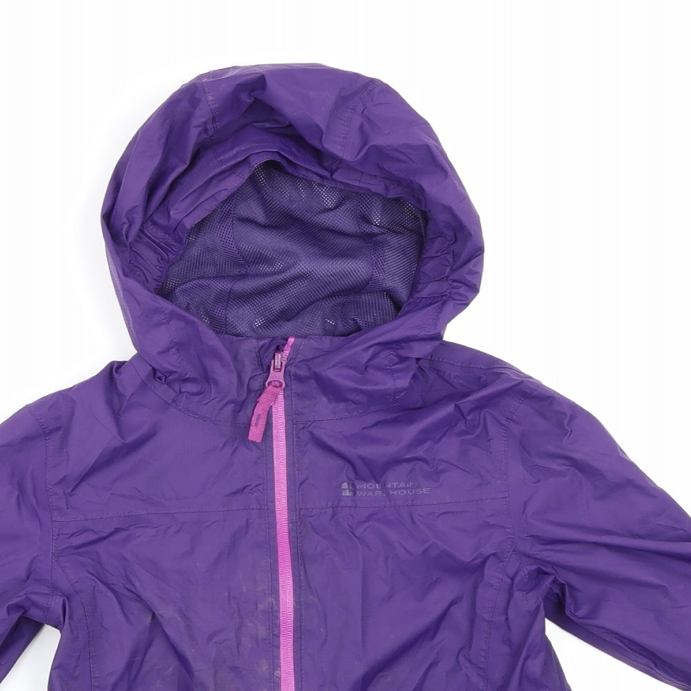 Mountain Warehouse Girls Purple   Anorak Coat Size 5-6 Years