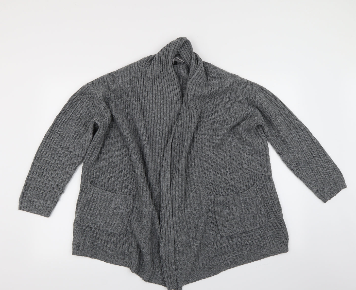 Atmosphere Womens Grey Striped  Cardigan Jumper Size 14