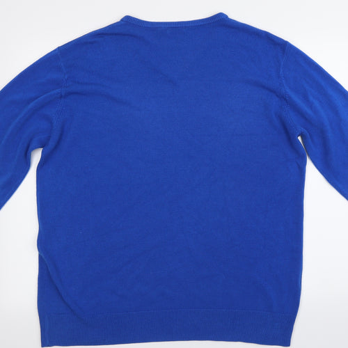 Easy Mens Blue   Pullover Sweatshirt Size XL