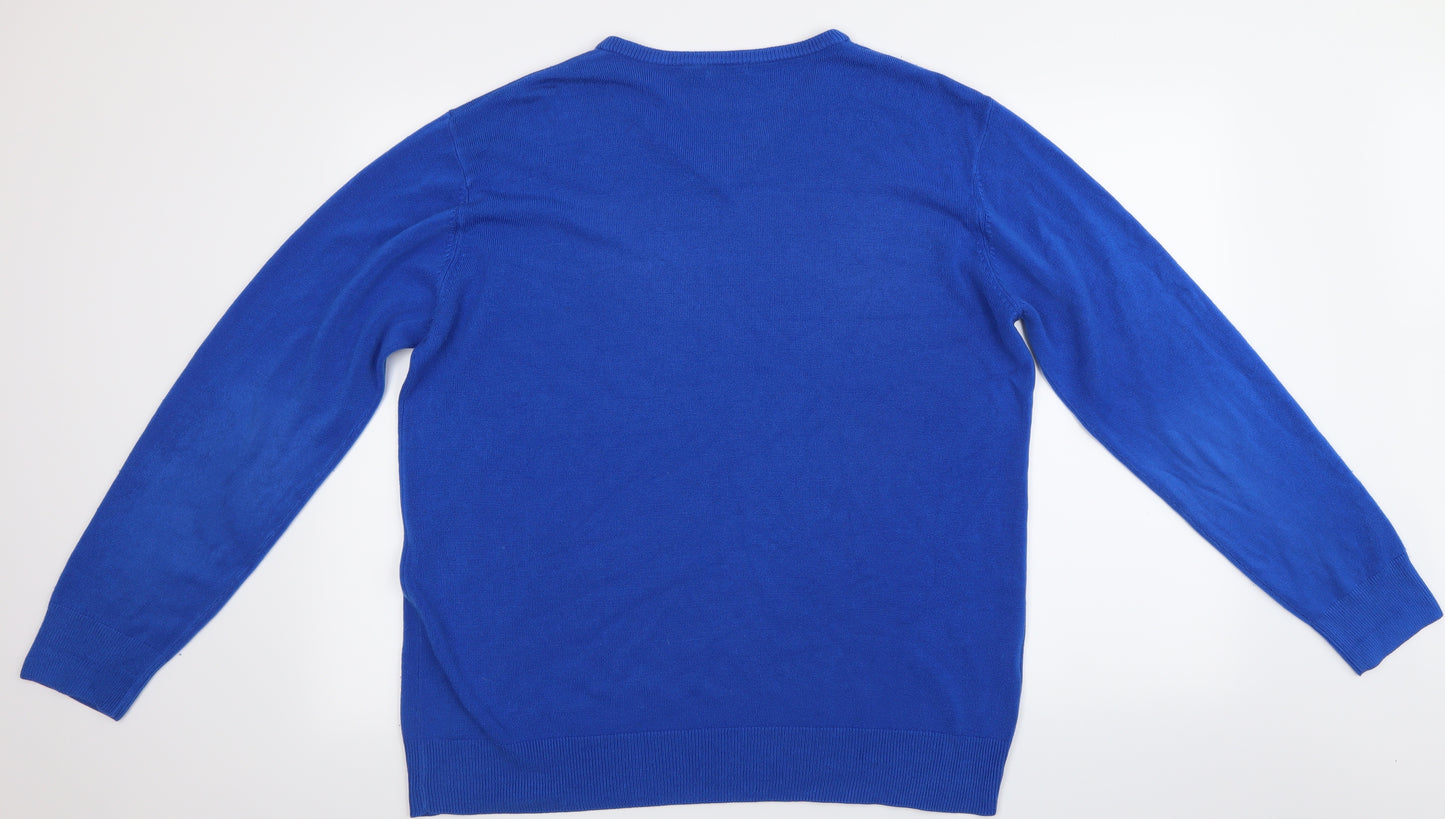 Easy Mens Blue   Pullover Sweatshirt Size XL