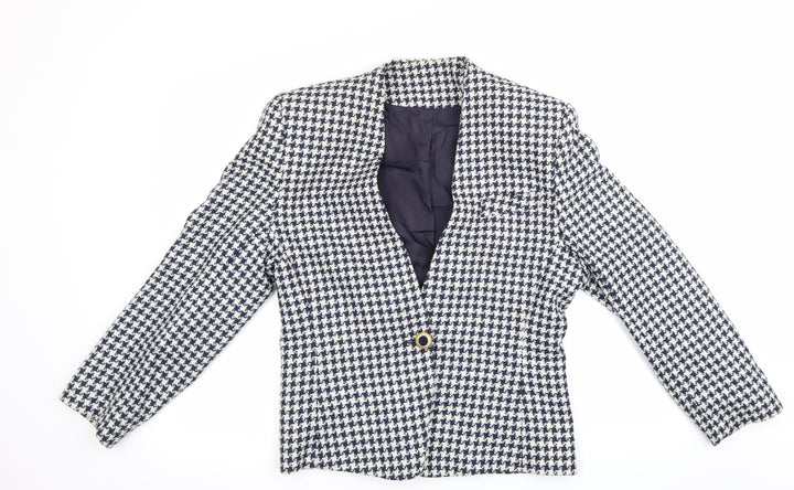 st michael Womens Blue Flecked Jacket Blazer Size 14
