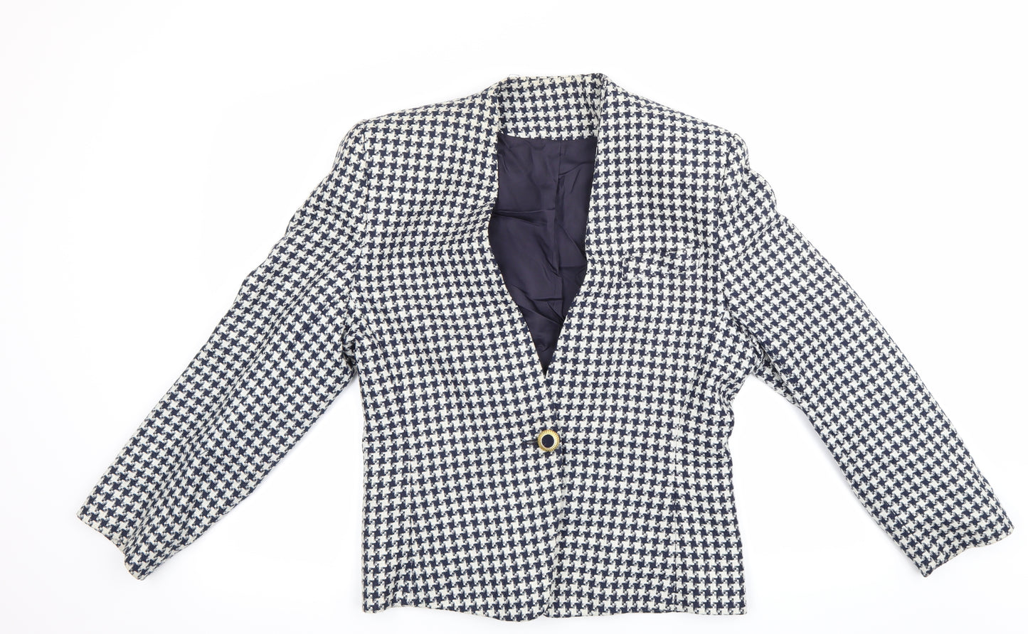 st michael Womens Blue Flecked  Jacket Blazer Size 14
