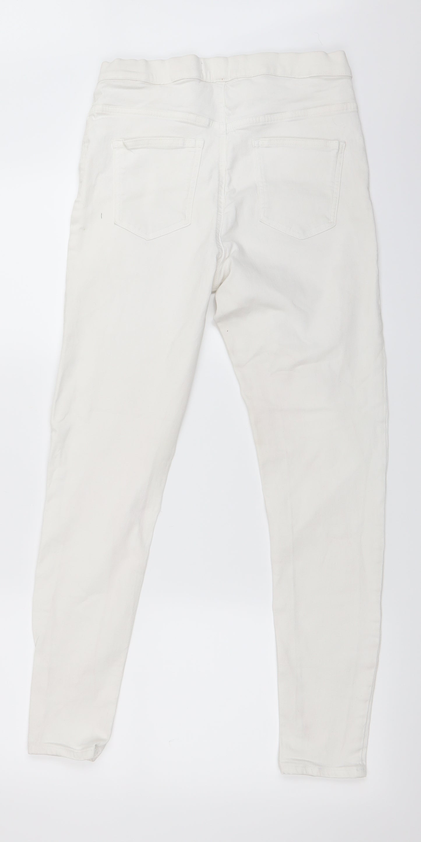 M&S Womens White   Jegging Leggings Size 12 L26 in