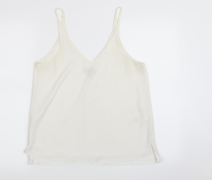 Topshop Womens White Basic Tank Size 10
