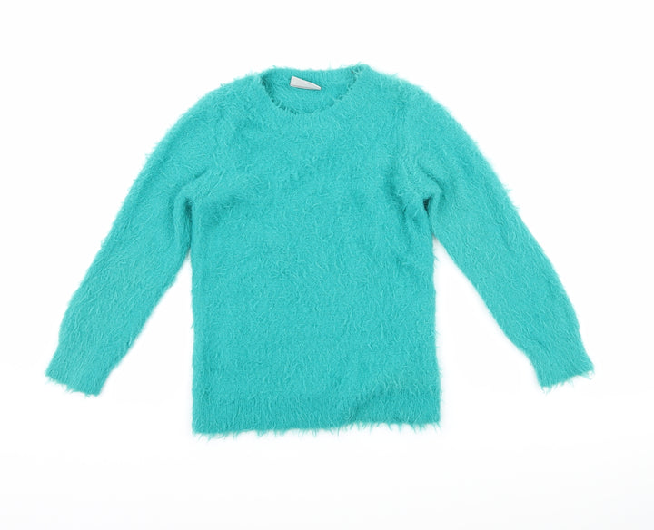 Matalan Girls Blue Pullover Jumper Size 7 Years
