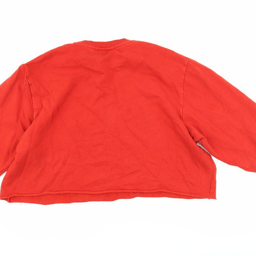 Primark Womens Red   Pullover Sweatshirt Size XL  - Friends Cropped