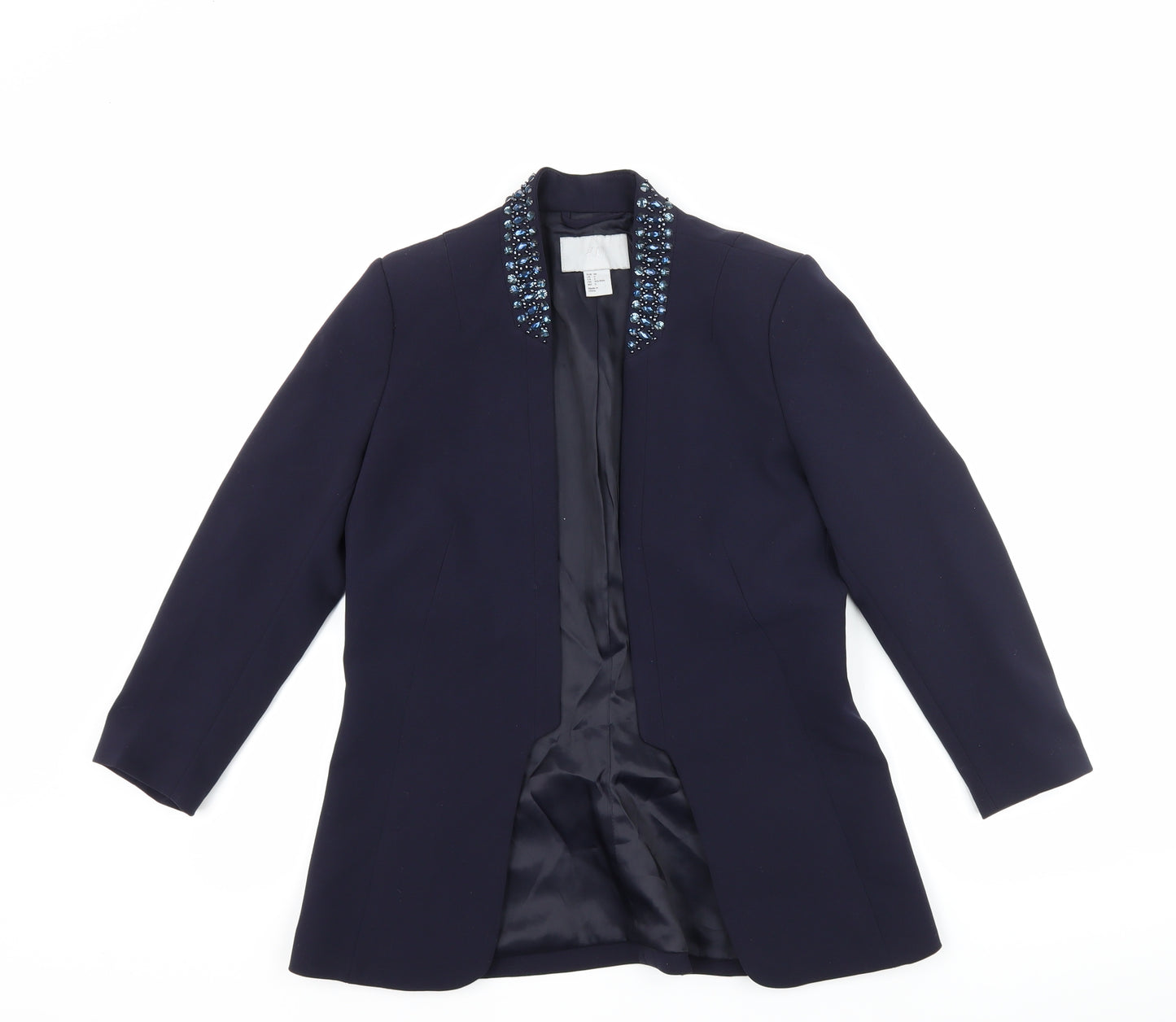 H&M Womens Blue   Jacket Blazer Size 8